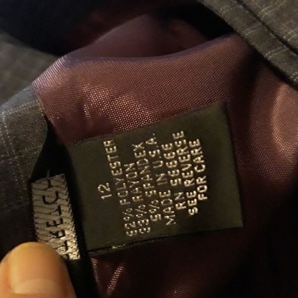 Geoffrey Beene Wrap Skirt Plaid Gray Lined Size 12 - Picture 11 of 12